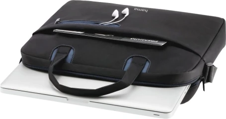 Сумка для ноутбука 15.6" Hama Sydney черный/синий полиэстер (00216519)