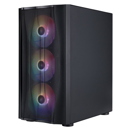 1STPLAYER FIREBASE X3-M, mATX, 4x120mm FRGB, Black, X3-M-BK-4F1