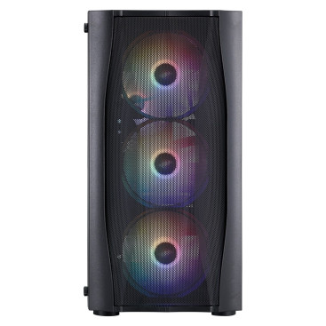 1STPLAYER FIREBASE X3-M, mATX, 4x120mm FRGB, Black, X3-M-BK-4F1