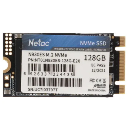 Netac N930ES 256GB M.2 2242 PCIe Gen3x2 1650/1260 NT01N930ES-256G-E2X
