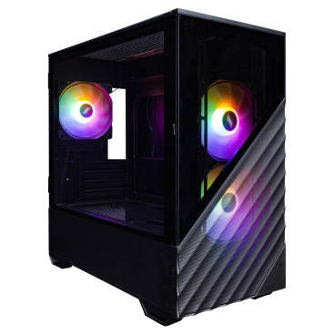 1STPLAYER DK D7, mATX, 3x120mm FRGB, Black, D7-BK-3F1