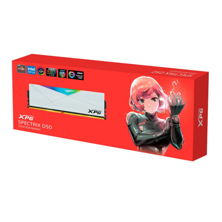 ADATA XPG SPECTRIX D50 RGB White 8GB DDR4 3600 AX4U36008G18I-SW50