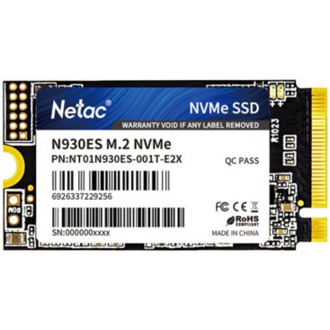 Netac N930ES 512GB M.2 2242 PCIe Gen3x2 1650/1500 NT01N930ES-512G-E2X
