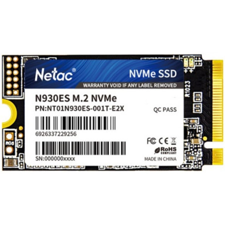Netac N930ES 512GB M.2 2242 PCIe Gen3x2 1650/1500 NT01N930ES-512G-E2X