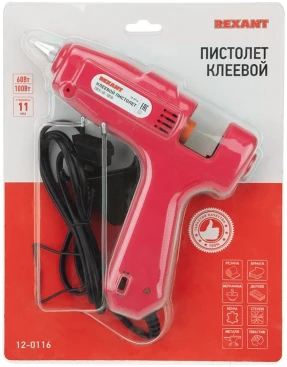 Клеевой пистолет Rexant 12-0116 100Вт 15.5гр/мин стерж.:11мм