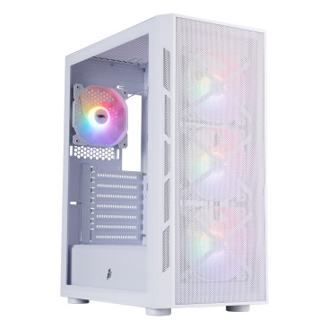 1STPLAYER FIREBASE XP, ATX, 4x120mm FRGB, White, XP-WH-4F1-W