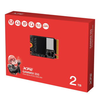 ADATA XPG GAMMIX S55 2TB M.2 2280 PCIe Gen4x4 5000/3700 SGAMMIXS55-2T-C
