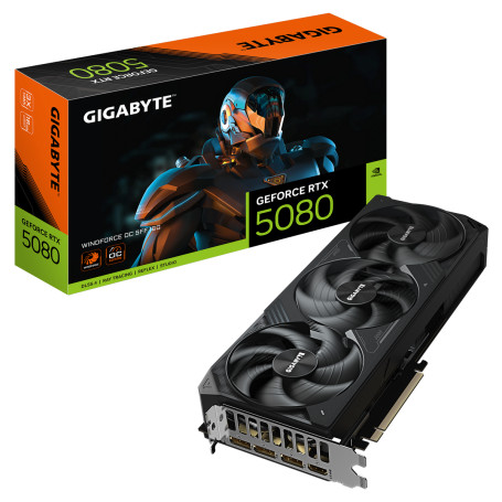 Gigabyte NVIDIA GeForce RTX 5080 WINDFORCE OC 16GB (GV-N5080WF3OC-16GD)