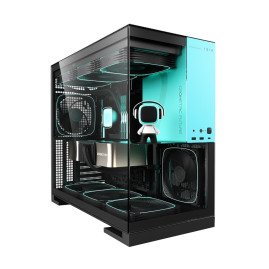 Geometric Future Model 5 Black Blue, E-ATX, Black Blue, 1AM5WKBB00100