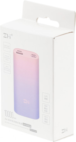 Мобильный аккумулятор ZMI PowerBank QB818 10000mAh QC3.0/PD3.0 30W 3A USB-A/USB-C розовый/фиолетовый (QB818 COLOR)