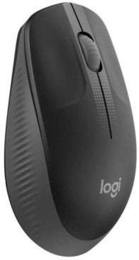Logitech M190, беспроводная, 1000dpi, черный/темно-серый (910-005923)