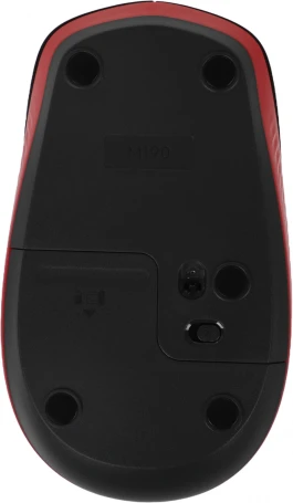 Logitech M190, беспроводная, 1000dpi, черный/красный