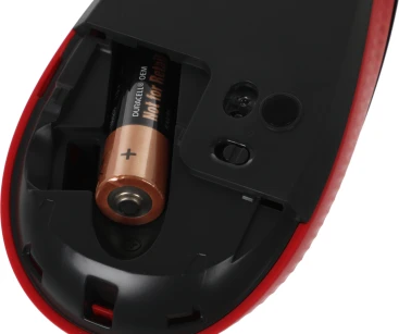 Logitech M190, беспроводная, 1000dpi, черный/красный