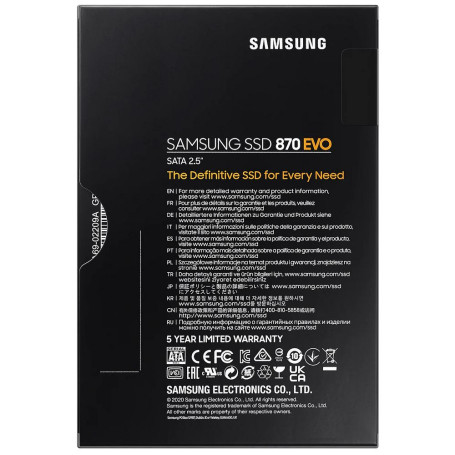 Samsung 870 EVO 500GB 2.5" SATA 6Gb/s 560/530 MZ-77E500B/EU