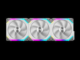 Комплект вентиляторов (3шт.) Lian Li UNI FAN SL120 White /UF-SL120-3W/ 120x120x25мм (PWM, ARGB, 800-1900 об/мин, 31dBa) / G99.12UF3W.R0
