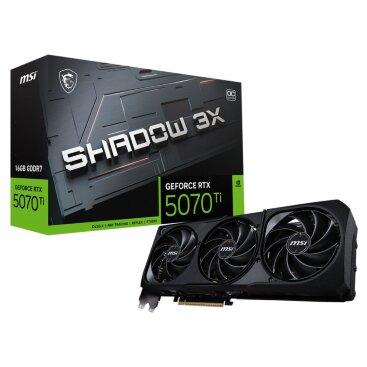 MSI NVIDIA GeForce RTX 5070 Ti SHADOW 3X OC 16GB GDDR7 256bit 3xDP HDMI 3FAN (RTX 5070 Ti 16G SHADOW 3X OC)