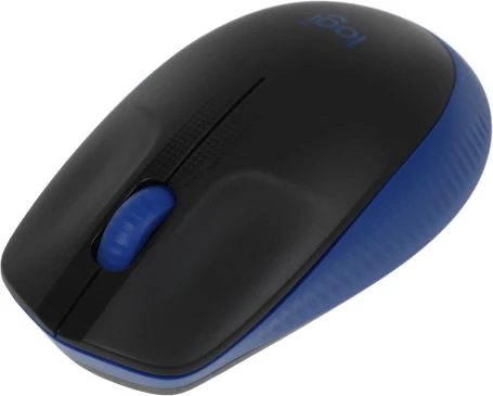 Logitech M190, беспроводная, 1000dpi, черный/синий