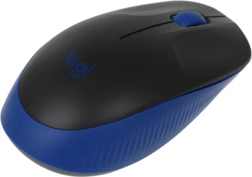 Logitech M190, беспроводная, 1000dpi, черный/синий