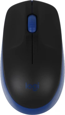 Logitech M190, беспроводная, 1000dpi, черный/синий