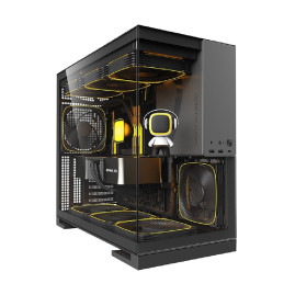 Geometric Future Model 5 Black Gray with fans, E-ATX, 5x140mm ARGB, Black Gray, 1AM5WKBK02100