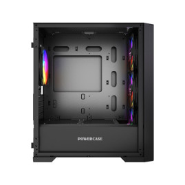 Powercase Alisio Micro X4B V2 LE, mATX, 4x120mm ARGB, Black, CAMCXB-A4-LE