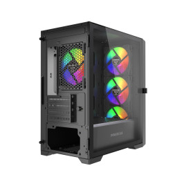 Powercase Alisio Micro X4B V2 LE, mATX, 4x120mm ARGB, Black, CAMCXB-A4-LE