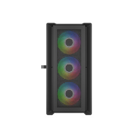Powercase Alisio Micro X4B V2, mATX, 4x120mm ARGB, Black, CAMCXB-A4