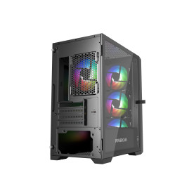 Powercase Alisio Micro X4B V2, mATX, 4x120mm ARGB, Black, CAMCXB-A4