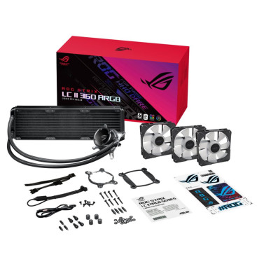 ASUS ROG STRIX LC II 360 ARGB, LGA1851/1700/1200/115X/AM5/AM4, 90RC00F1-M0UAY4, черный