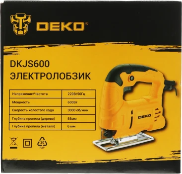 Лобзик Deko DKJS600 +1пил. 600Вт 3000ходов/мин от электросети