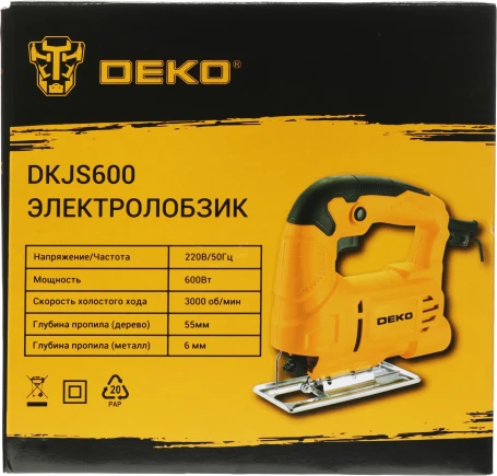 Лобзик Deko DKJS600 +1пил. 600Вт 3000ходов/мин от электросети