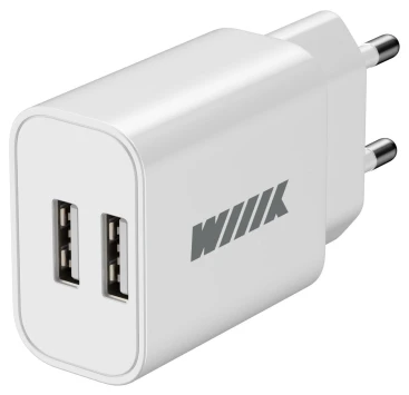 Сетевое зар./устр. Wiiix UNN-1-2-01 12W 2.4A 2xUSB универсальное белый