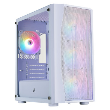 1STPLAYER FIREBASE X3-M, mATX, 4x120mm FRGB, White, X3-M-WH-4F1-W