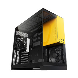 Geometric Future Model 5 Black Yellow with fans, E-ATX, 5x140mm ARGB, Black Yellow, 1AM5WKBY01100