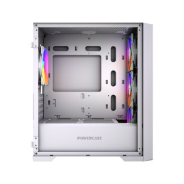 Powercase Alisio Micro X4W V2 LE, mATX, 4x120mm ARGB, White, CAMCXW-A4-LE