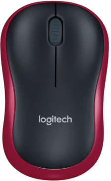 Мышь Logitech M185 беспроводная (1000dpi) (Красный)