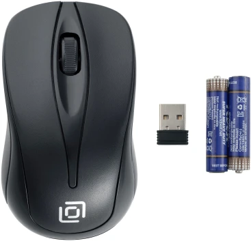 Мышь Оклик 675MW черный оптическая 1200dpi беспров. USB для ноутбука 3but (1025915)
