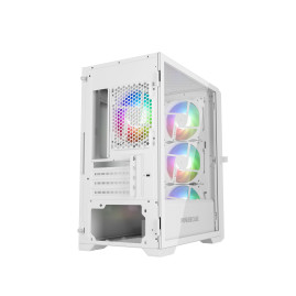 Powercase Alisio Micro X4W V2, mATX, 4x120mm ARGB, White, CAMCXW-A4