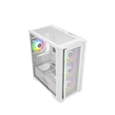 Powercase Alisio Micro X4W V2, mATX, 4x120mm ARGB, White, CAMCXW-A4