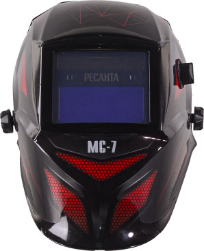 Маска сварщика Ресанта МС-7 филь.:хамел. кл.:1/1/1/1 см.экр.92x42мм черный/красный (65/101)