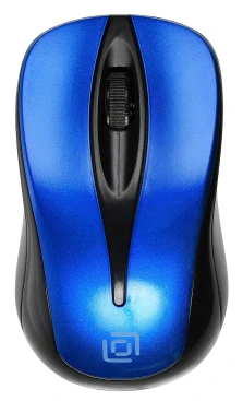 Мышь Оклик 675MW черный/синий оптическая 1200dpi беспров. USB для ноутбука 3but (1025918)