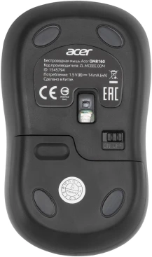 Acer OMR160, беспроводная, 1200dpi, черный