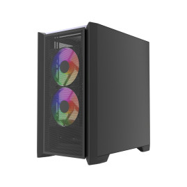 Powercase Alisio Micro Z3B ARGB V2, mATX, 3x120mm ARGB, Black, CAMZB-A3-V2