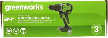 Дрель-шуруповерт Greenworks GD24DD90 аккум. патрон:быстрозажимной (3707507)