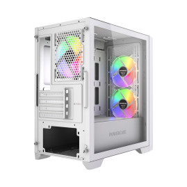 Powercase Alisio Micro Z3W ARGB V2, mATX, 3x120mm ARGB, White, CAMZW-A3-V2