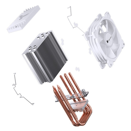 JONSBO CR-1400 E White LGA1700/1200/115X/AM5/AM4 TDP 160W FAN 92mm