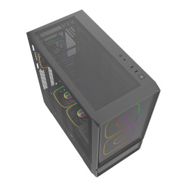 Powercase AX5, ATX, 5x120mm ARGB, Black, CJXA-A5