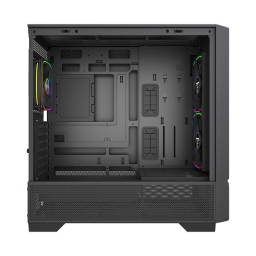 Powercase AX5, ATX, 5x120mm ARGB, Black, CJXA-A5