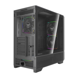 Powercase AX5, ATX, 5x120mm ARGB, Black, CJXA-A5