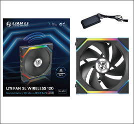 Вентилятор Lian Li UNI FAN SL WIRELESS 120 / 12SL1W1B BLACK / 120x124,5x28мм (PWM, ARGB, 2000 об/мин (Max.), 28.5dBa) / G99.12SL1W1B.R0